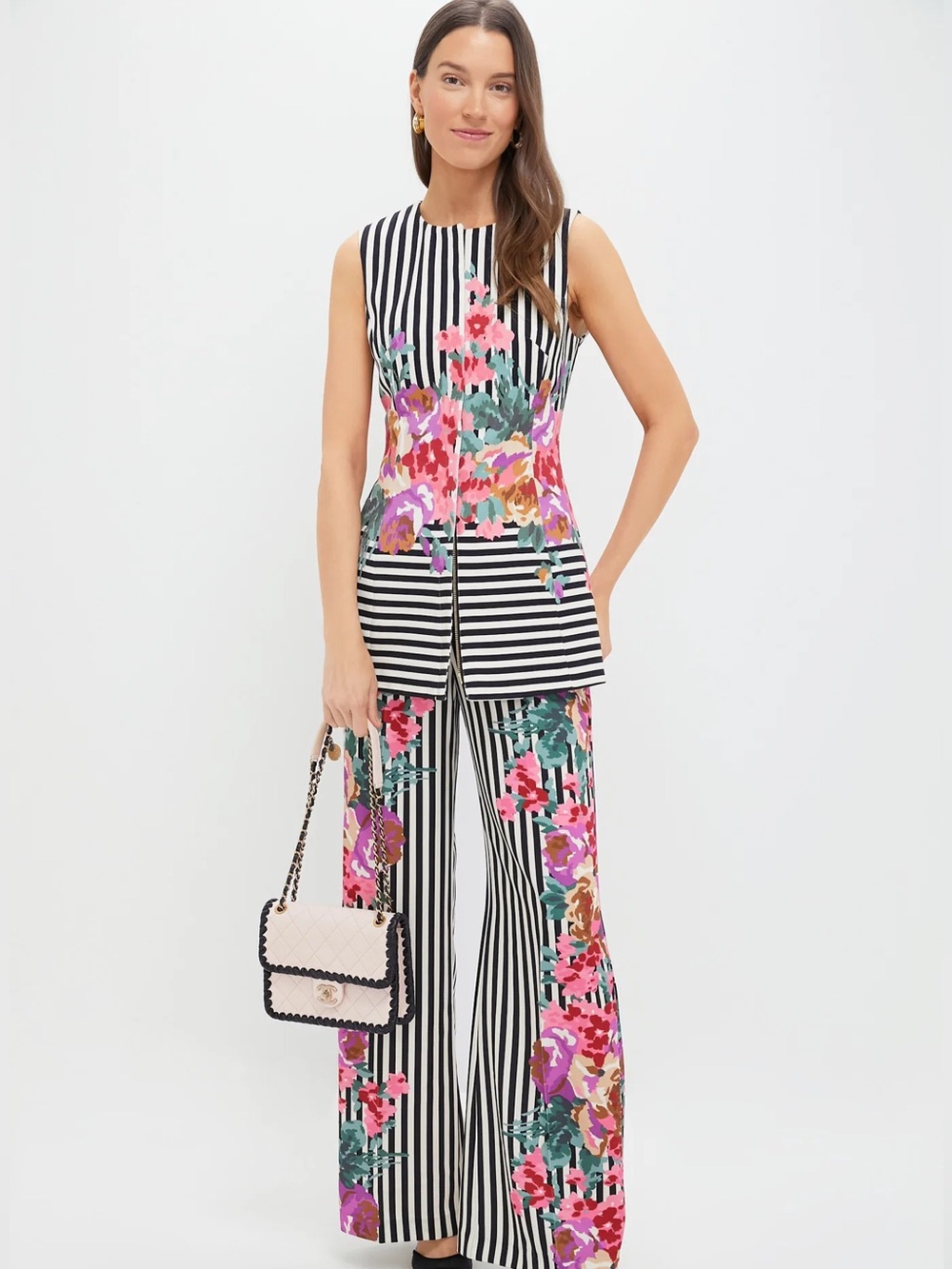 Tuckernuck trellis  floral set Rhoda tunic top size 10 & Erin pants Large